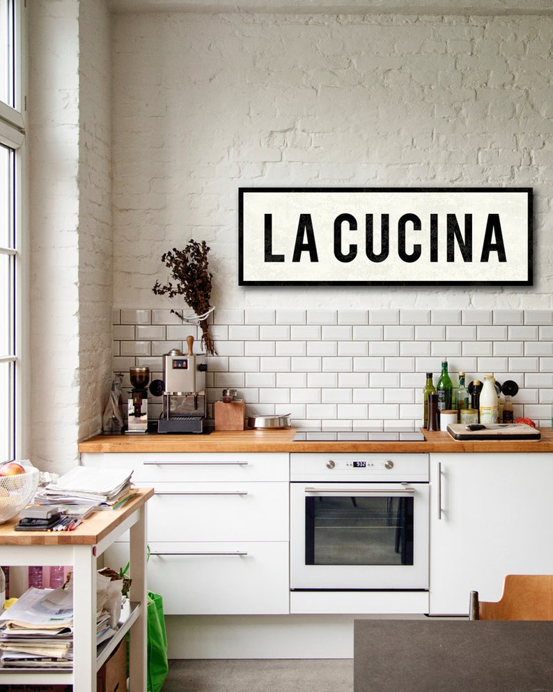 LA CUCINA SIGN Kitchen Sign Italian Kitchen Decor Tuscan Etsy