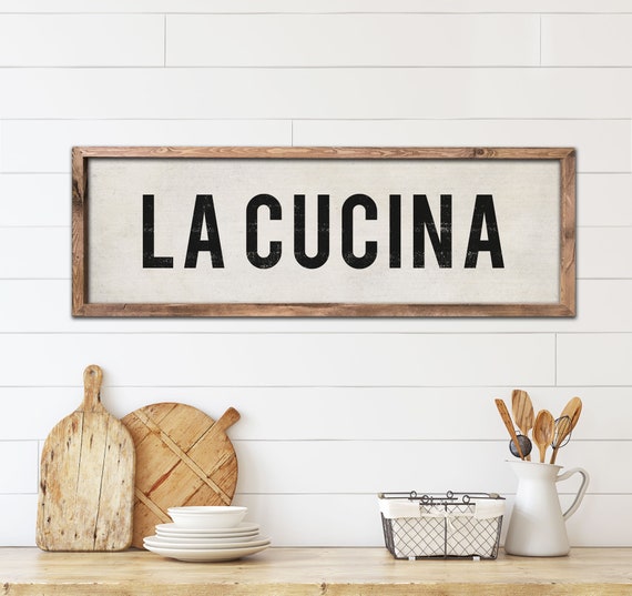 Wooden kitchen signs deals