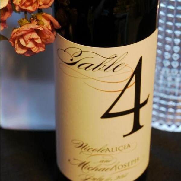 1 Elegant Wine Bottle Label using White Estate 8 Parchment Paper - NO MINIMUM