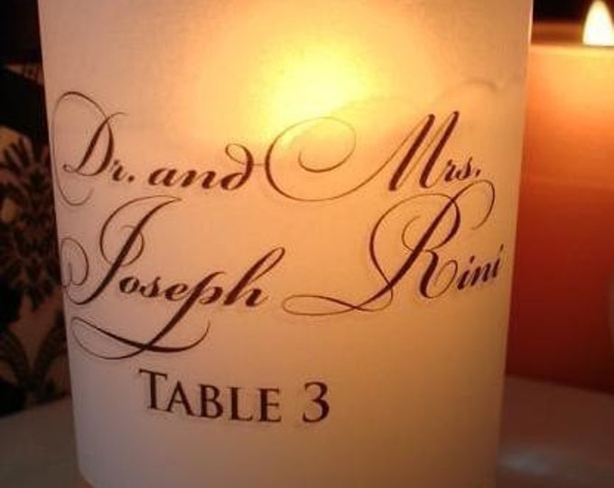 Votive Candles W/ Vellum Wraps Use for Place or Escort Cards Etsy