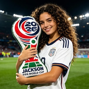 Cojín personalizado con nombre del trofeo mundial 2026, cojín de campeón de fútbol, regalo para aficionados al fútbol, decoración deportiva para la habitación infantil, celebración del torneo.