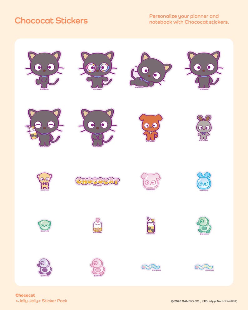 Chococat Digital Planner Stickers | Sanrio Sticker Pack for iPad and ...