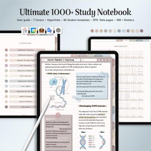 1000+ Templates Neutral Study Notebook Stickers Goodnotes Notebook iPad Template Weekly Planner Study Simple Minimalist