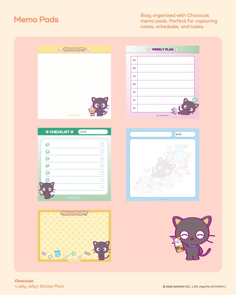 Chococat Digital Planner Stickers | Sanrio Sticker Pack for iPad and ...