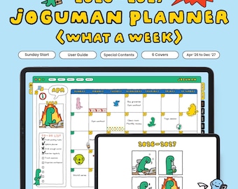 2026-2027 JOGUMAN <What a Week> Digital Planner | 2 Year Planner | Goodnotes Notability Samsung Notes iPad Template Weekly Planner Simple