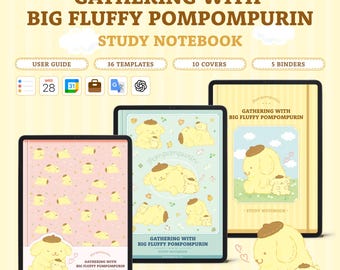 Cuaderno de estudio "Reunión con el gran y esponjoso Pompompurin" <Edición 30.º aniversario> / iPad Android Notability Goodnotes / Licencia oficial