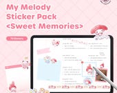 My Melody Digital Sticker Pack | Sanrio iPad Android Tablet Planner Stickers | Goodnotes & Samsung Notes Compatible | Officially Licensed