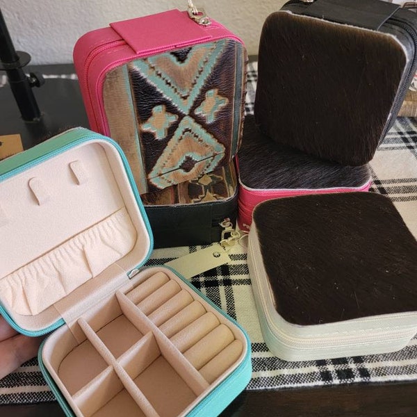 Cowhide Jewelry Box Etsy