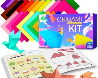 Origami Paper Kit: 220 Sheets, 17 Colors, 6x6 Inch, Double Sided