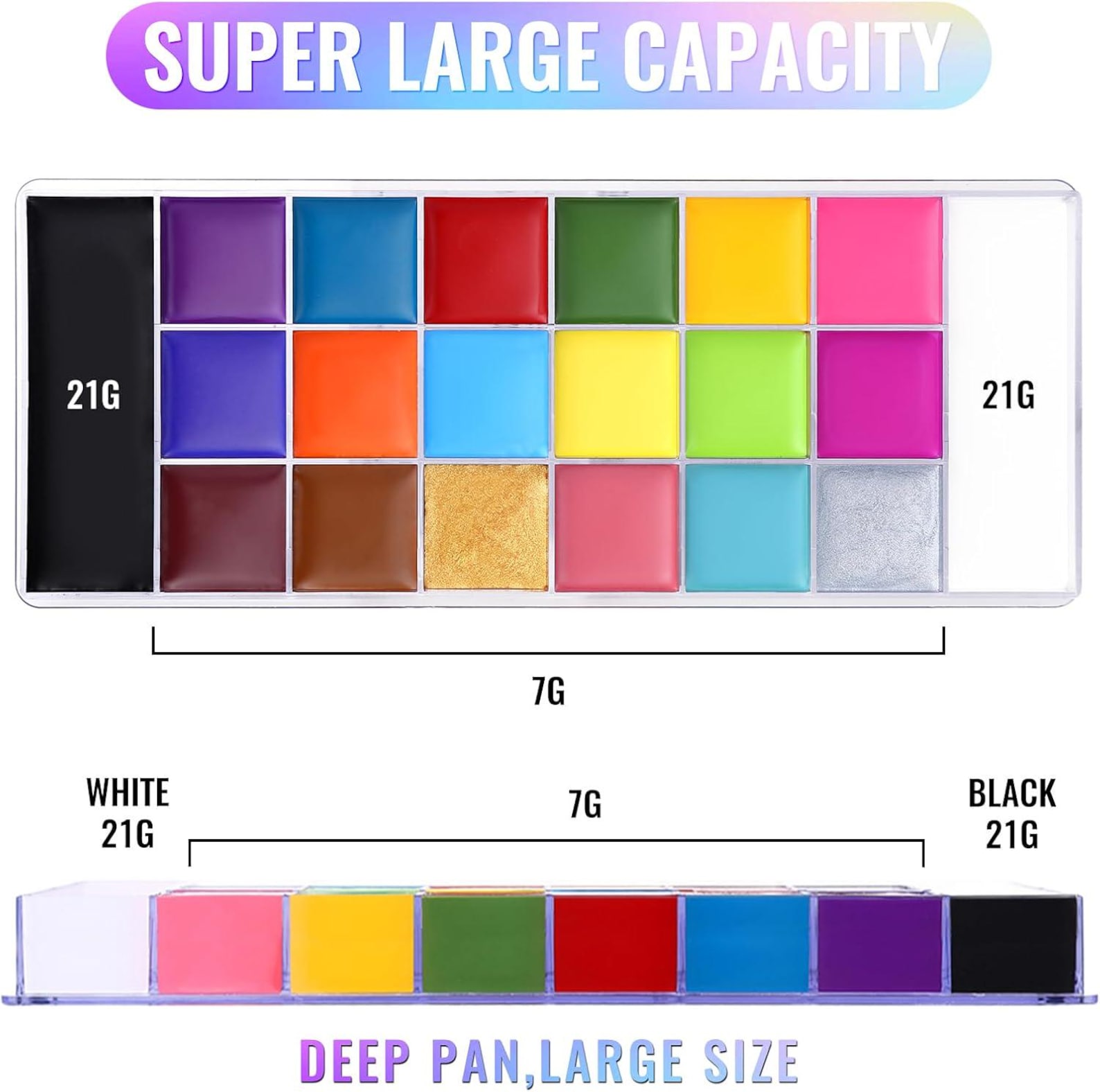 Athena Face & Body Paint Palette, 20 Color Flash Tattoo Makeup - Etsy