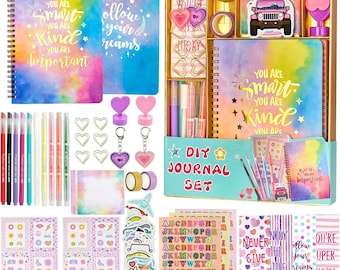 DIY Journal Kit for Girls: Scrapbook & Stationery Set