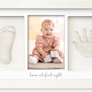 Baby Hand and Footprint Casting Kit: Heart Frame Keepsake