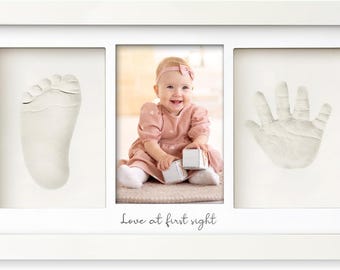 Baby Hand and Footprint Casting Kit: Heart Frame Keepsake