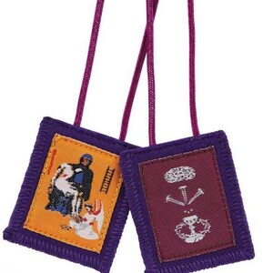 SMALL Purple Scapular of Benediction and Protection