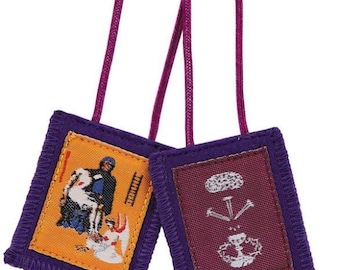 SMALL Purple Scapular of Benediction and Protection