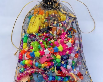 Kidcore Kandi Accessories Mystery Bag (bracelets, trinkets, hair pins, and more decora items)