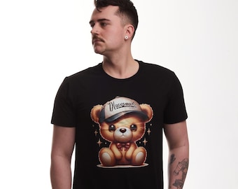 Schwarzes Teddy-T-Shirt: Unisex Afro-Karibisches T-Shirt