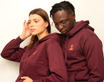 Burgunder Hoodie, atmungsaktiver Komfort