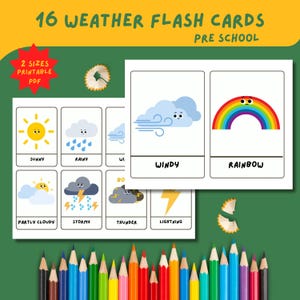 Cartes météo pour enfants – imprimables pour le préscolaire et la maternelle