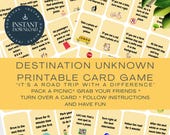Road Trip Game, Destination Unknown Card Game (Printable PDF)