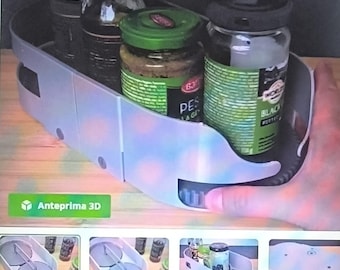 Rotating Spice Organizer – 3D Printed Smart Kitchen Storage | Compact Countertop Jar Holder | Modern Space-Saving Spice Rack