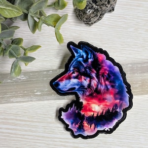 Wolf Stickers, Vinyl Waterproof Wolf Stickers, Stickers for Adults, Stickers for Wolf Lovers, Bottles, Laptops, Kindles and More