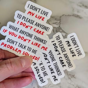 Funny Vinyl Sticker, Waterproof Sticker, Word Stickers for Water Bottle, Computer, Kindle, or Book Cover