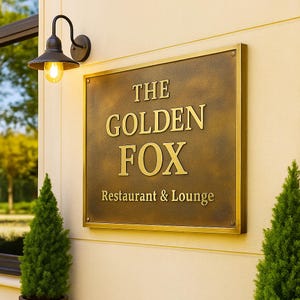 Personalized Bronze Finish Cast Brass Plaque: Custom Memorial Sign