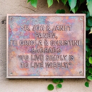 Custom Bronze Plaque – Antique House Sign, Business Logo Plate, Memorial Marker, Outdoor Durable Nameplate