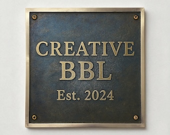 Custom Oval Bronze House Sign - Personalized Antique Brass Nameplate - Outdoor Address Marker