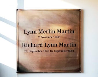 Custom Brass Plaque, Engraved House Number Sign, Personalized Address Plaque, Memorial Garden Marker, New Home Gift