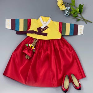 Handgjord Saekdong Hanbok-set: Koreansk födelsedagsoutfit