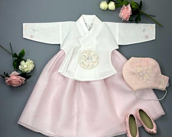 Girl’s Hanbok Set (Style B) | Korean First Birthday Dress | Traditional Outfit