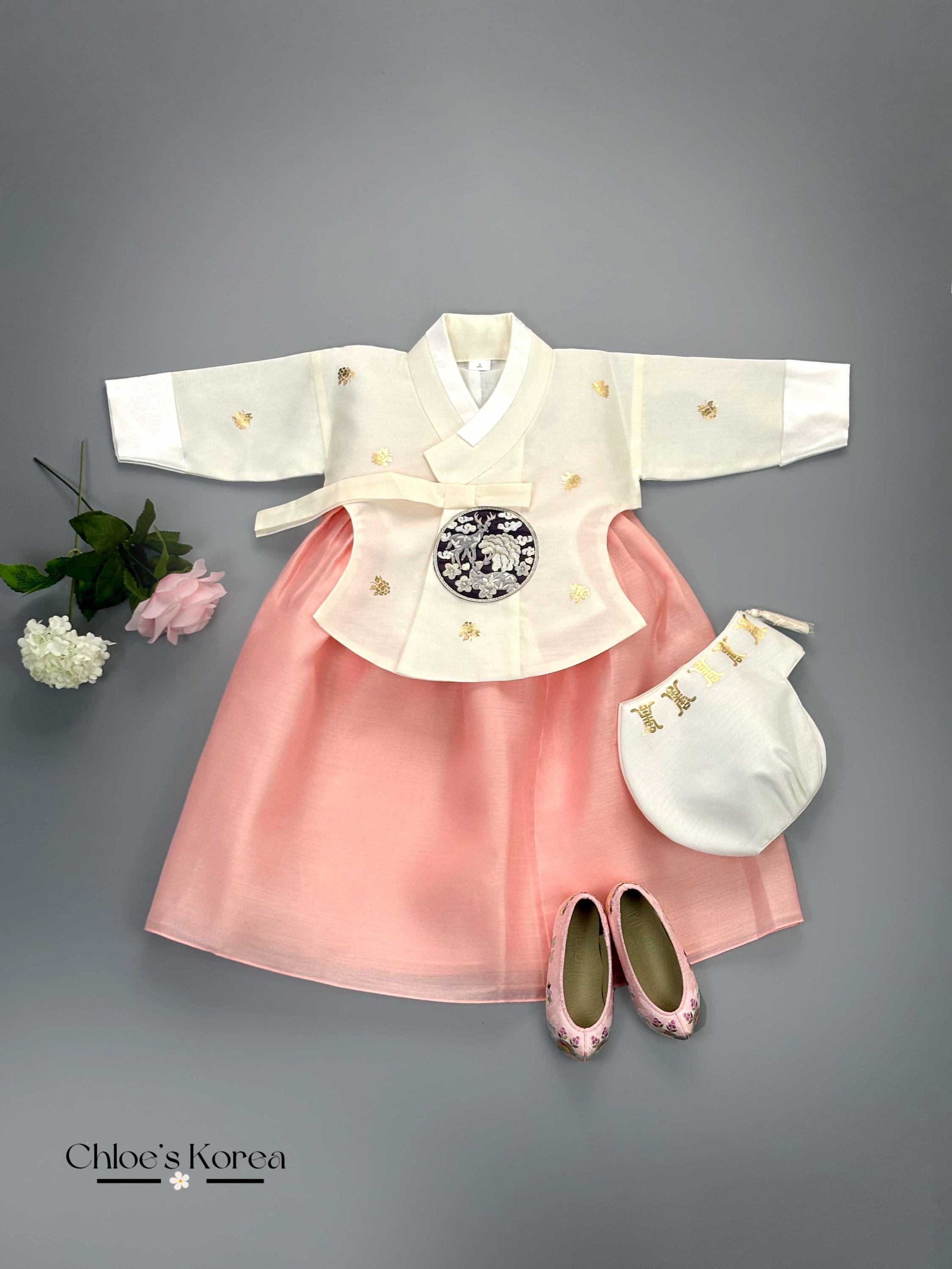 Girl’s Hanbok Set (Style I) | Korean Traditional Dress for First Birthday, Kids, Children, Hanbok Outfit