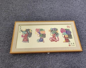 traditional Chinese papercut artworks LADYS' SILHOUETTE cultural heritage