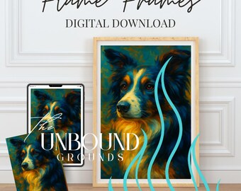 Border Collie Portrait: Digital Downloadable Dog Art Print