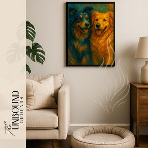 Border Collie Pair Art Print: Dog Lover Gift