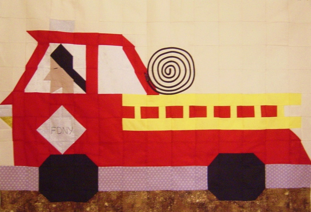 FDNY FIRE ENGINE Quilt/wall Hanging Pattern Only Etsy