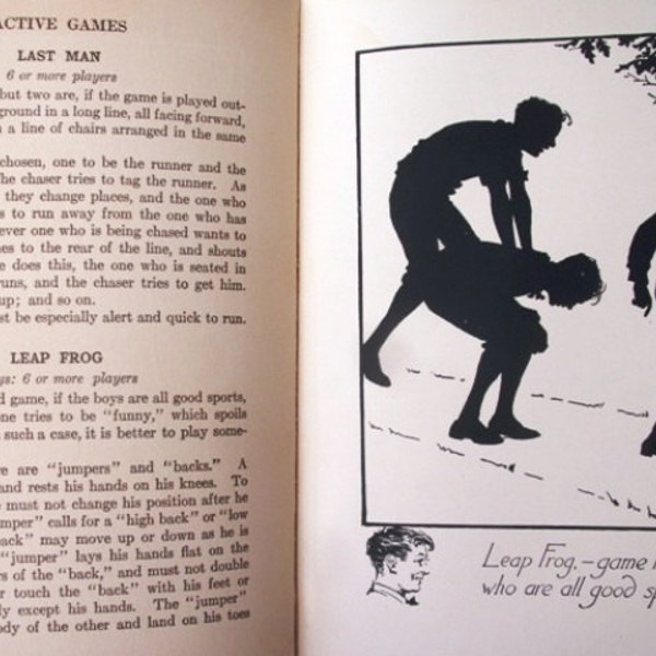 1927 The Book of Games by Forbush and Allen "For Home School & Playground" - Illustrated by Gillispie - 1st Edition