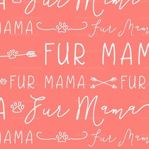 Paw Print Personalized Name Fabric / Pet Name Fabric / Custom Name Fabric / Fur Mama Fabric / Paw and Arrows Print by the Yard & Fat Quarter