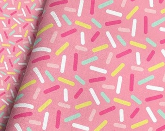Pink Sprinkles Fabric: Pastel Confetti Print - By The Yard & Fat Quarter