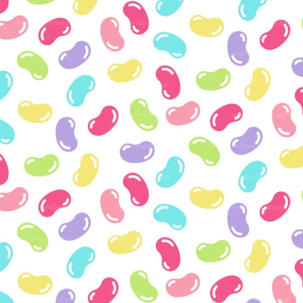 Jelly Bean Fabric / Rainbow Easter Fabric / Candy Fabric / Spring Fabric / Children's Fabric Print / Fabric by the Yard & Fat Quarter