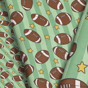 Touchdown Football-tyg – Stjärnor, ränder, sporttematryck på metervara eller Fat Quarter