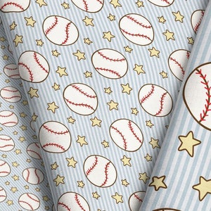 Krijtstreep honkbalstof - American Sports quilten katoen, jersey, nerts, fleece stof op maat gesneden en fat Quarter