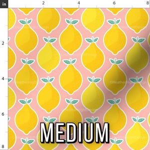 Pink Lemonade Fabric - Lemon Print by the Yard & Fat Quarter Medium