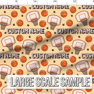 Personalized Basketball Fabric / Custom Name Fabric / Boys Sports ...