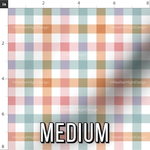 Spring Gingham Fabric – Pastel Plaid Easter Print by the Yard & Fat Quarter Medium