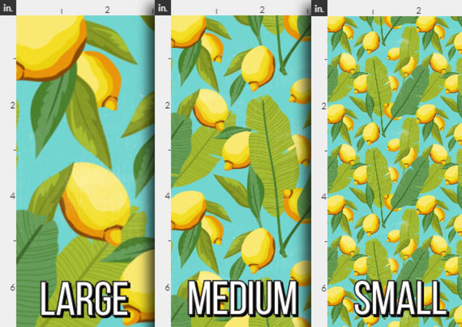 Lemon Botanical Fabric / Turquoise Lemon Fabric /quilting Etsy