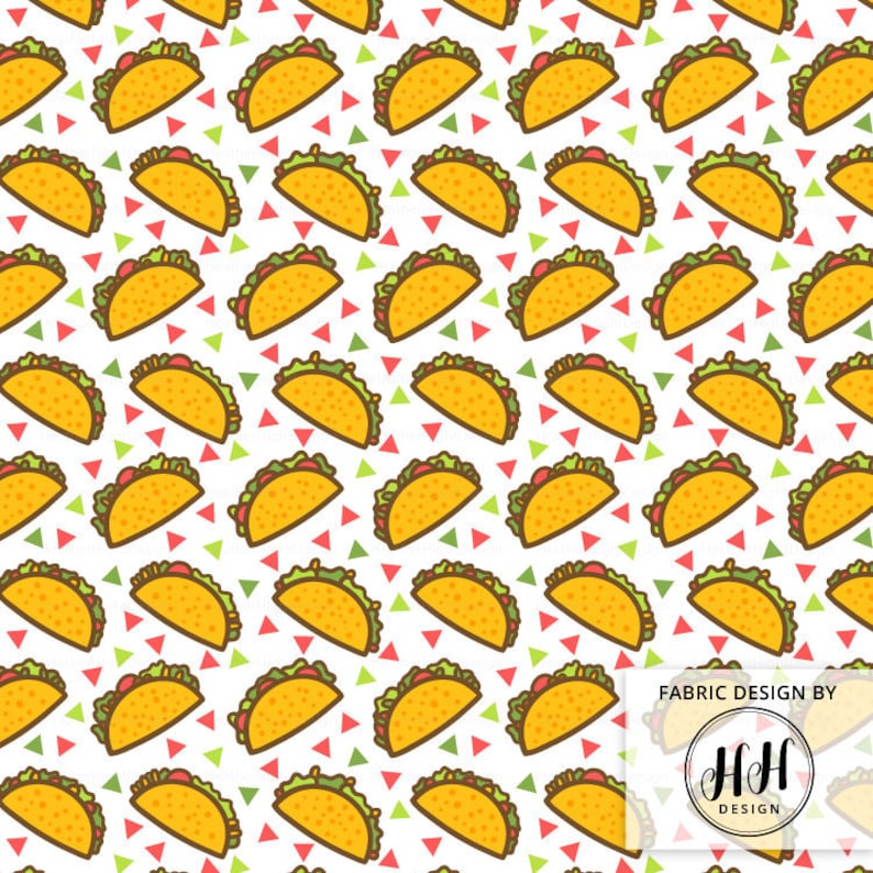 a pattern of tacos on a white background