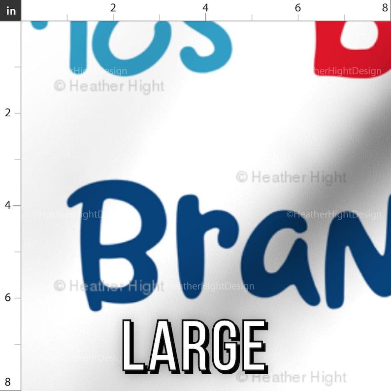 Custom Name Fabric Pick up to 6 Colors / Personalized Colorful Custom